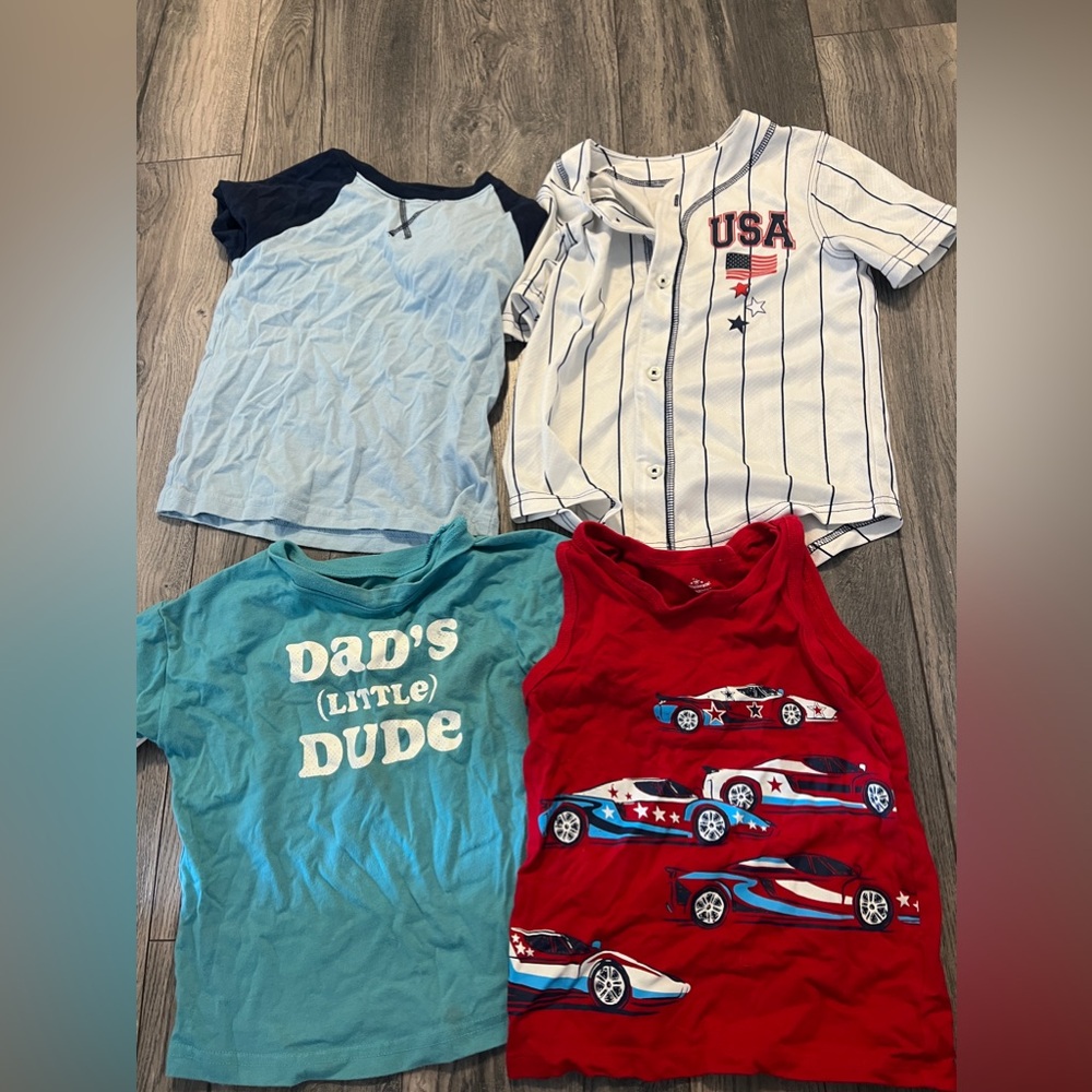Set of 4 Kids' T-Shirt and Tank Top Set